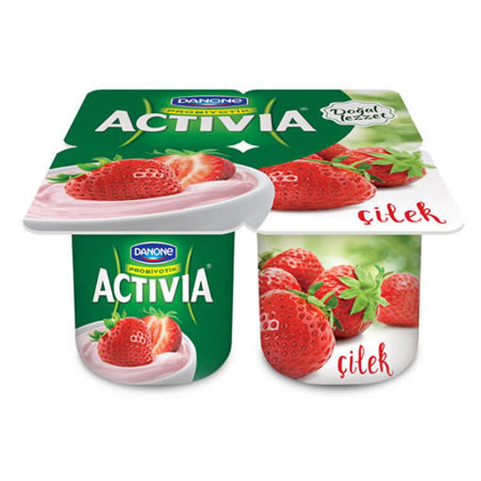 ACTİVİA P.YOĞURT 4*100 GR - ÇILEK